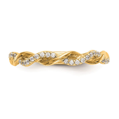 14k Yellow Gold Real Diamond Wedding Band