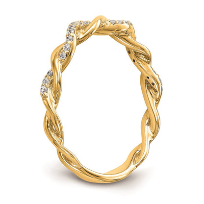 14k Yellow Gold Real Diamond Wedding Band