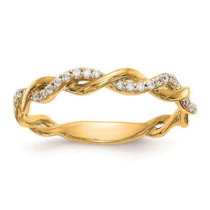 14k Yellow Gold Real Diamond Wedding Band