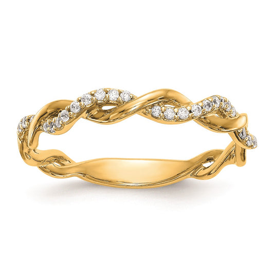 14k Yellow Gold Real Diamond Wedding Band