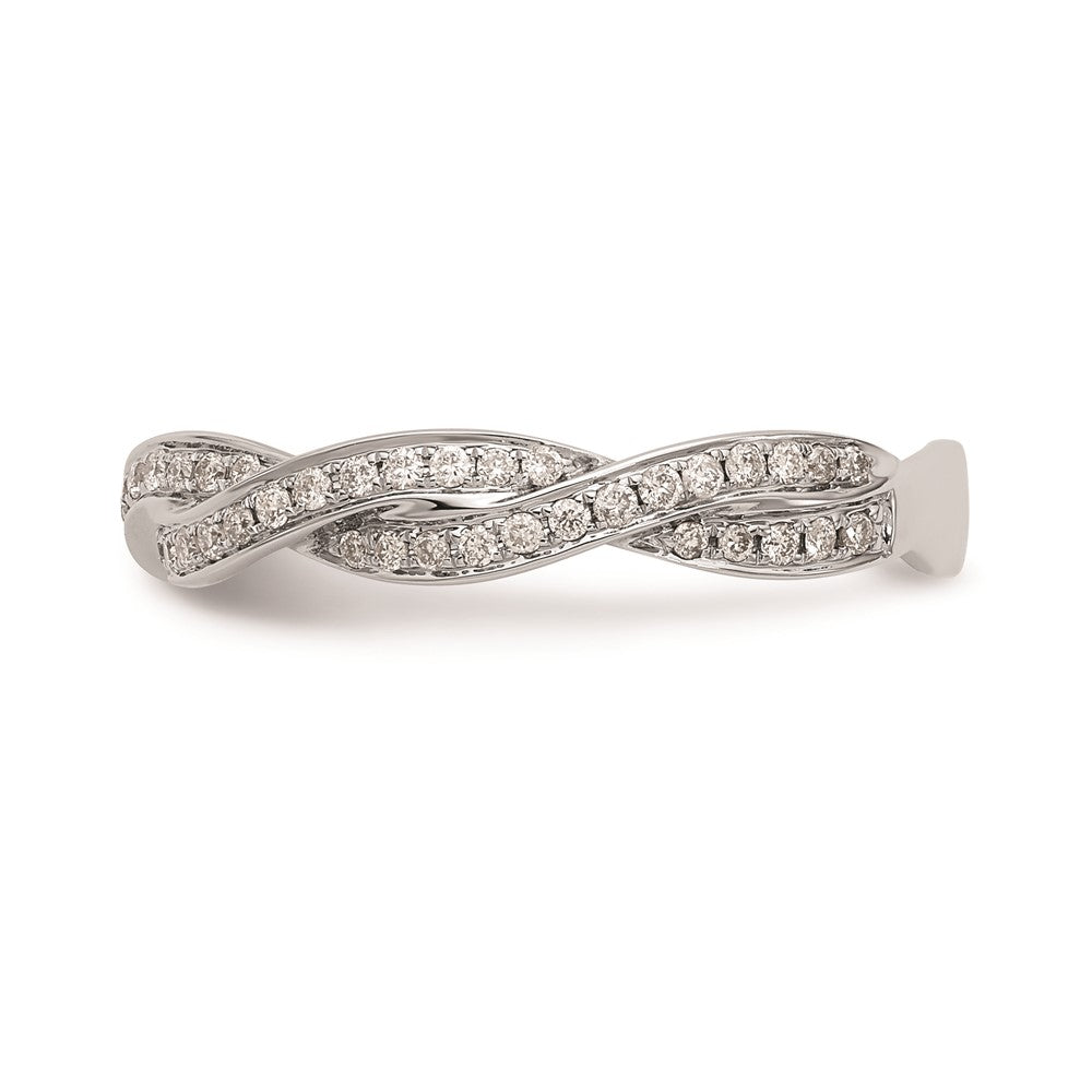 14k White Gold Real Diamond Wedding Band