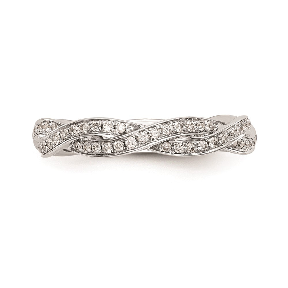 14k White Gold Real Diamond Wedding Band