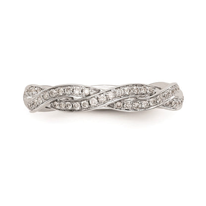 14k White Gold Real Diamond Wedding Band