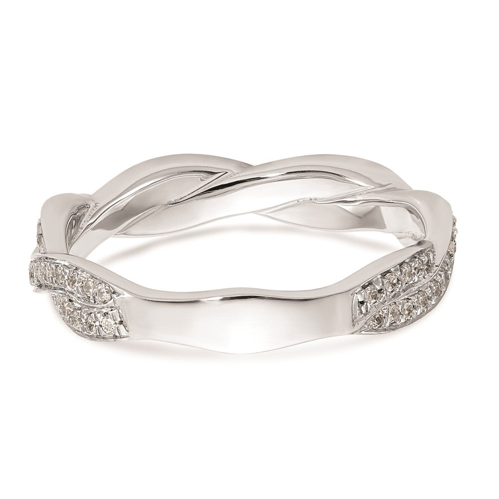 14k White Gold Real Diamond Wedding Band