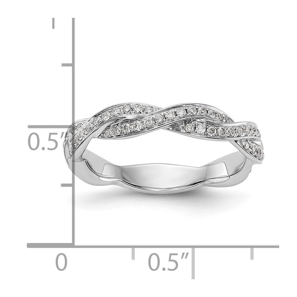14k White Gold Real Diamond Wedding Band