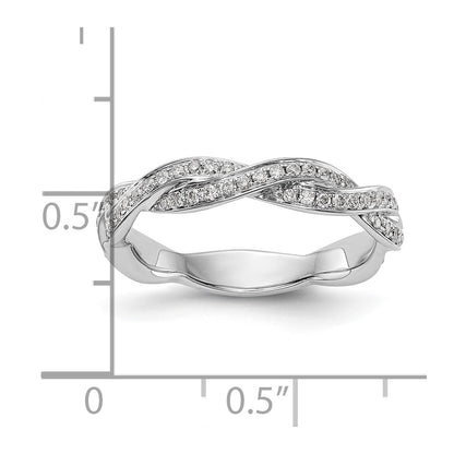 14k White Gold Real Diamond Wedding Band