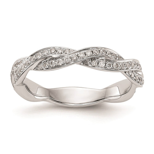 0.36ct. CZ Solid Real 14k White Gold Wedding Wedding Band Ring