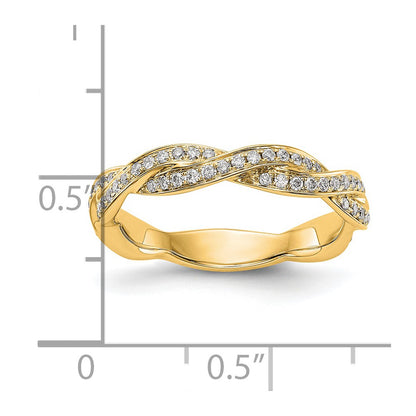 14k Yellow Gold Real Diamond Wedding Band