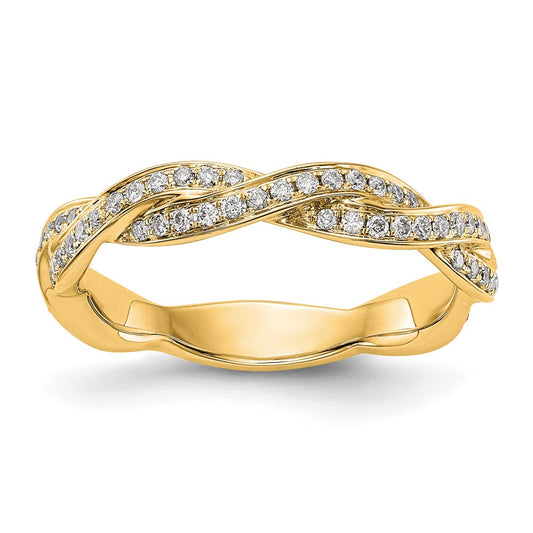14k Yellow Gold Real Diamond Wedding Band