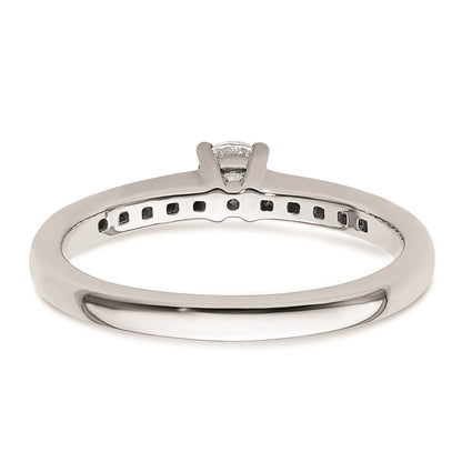 0.20ct. CZ Solid Real 14K White Gold Engagement Ring