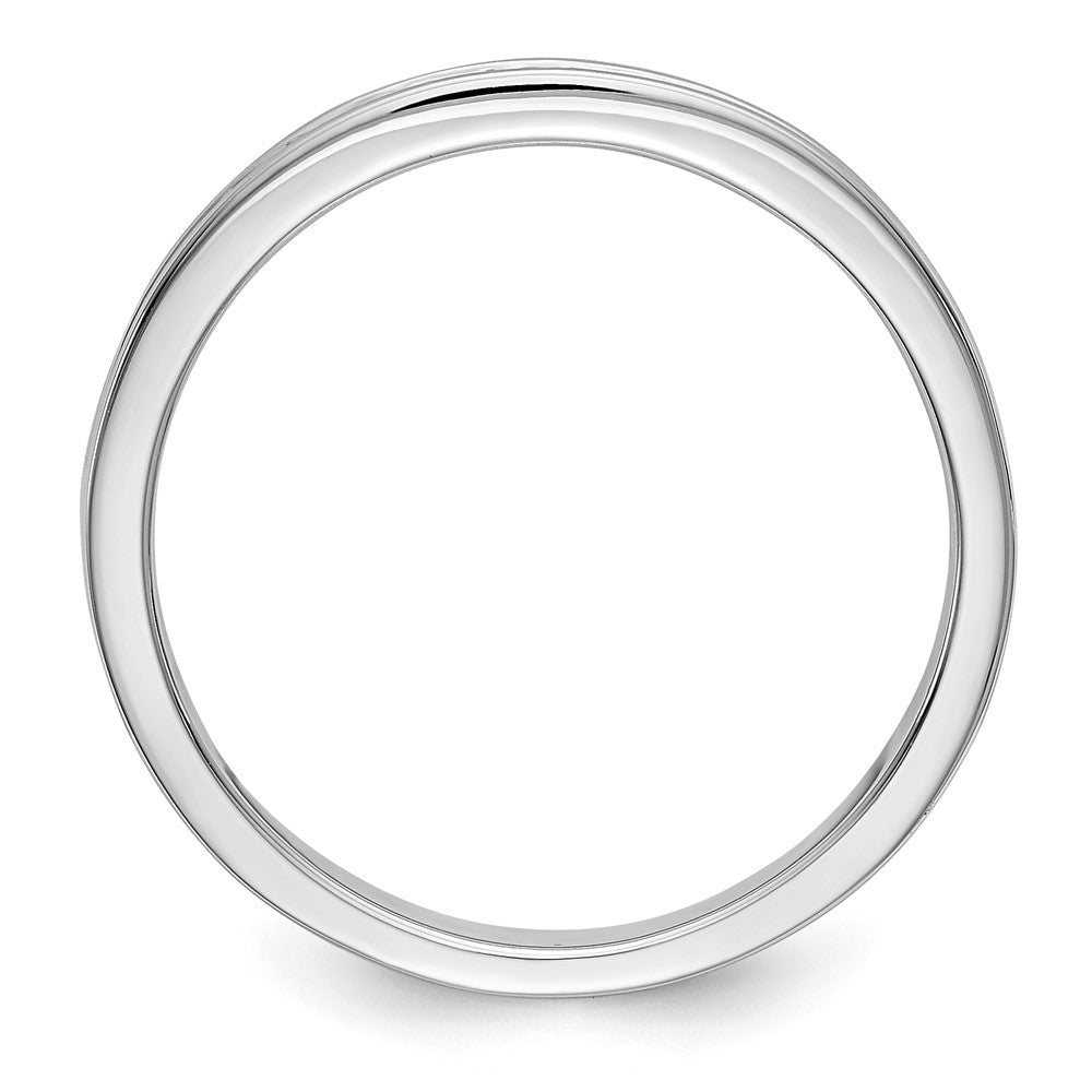 14k White Gold Real Diamond Wedding Band