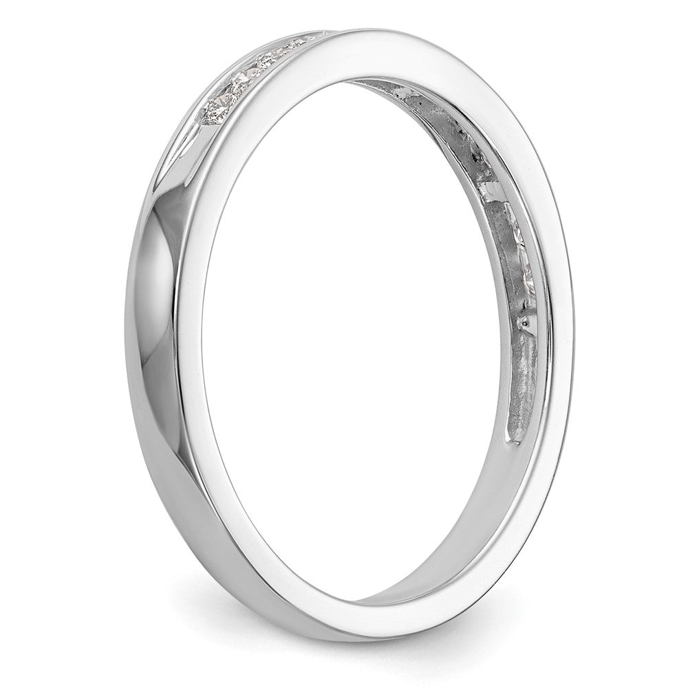 14k White Gold Real Diamond Wedding Band