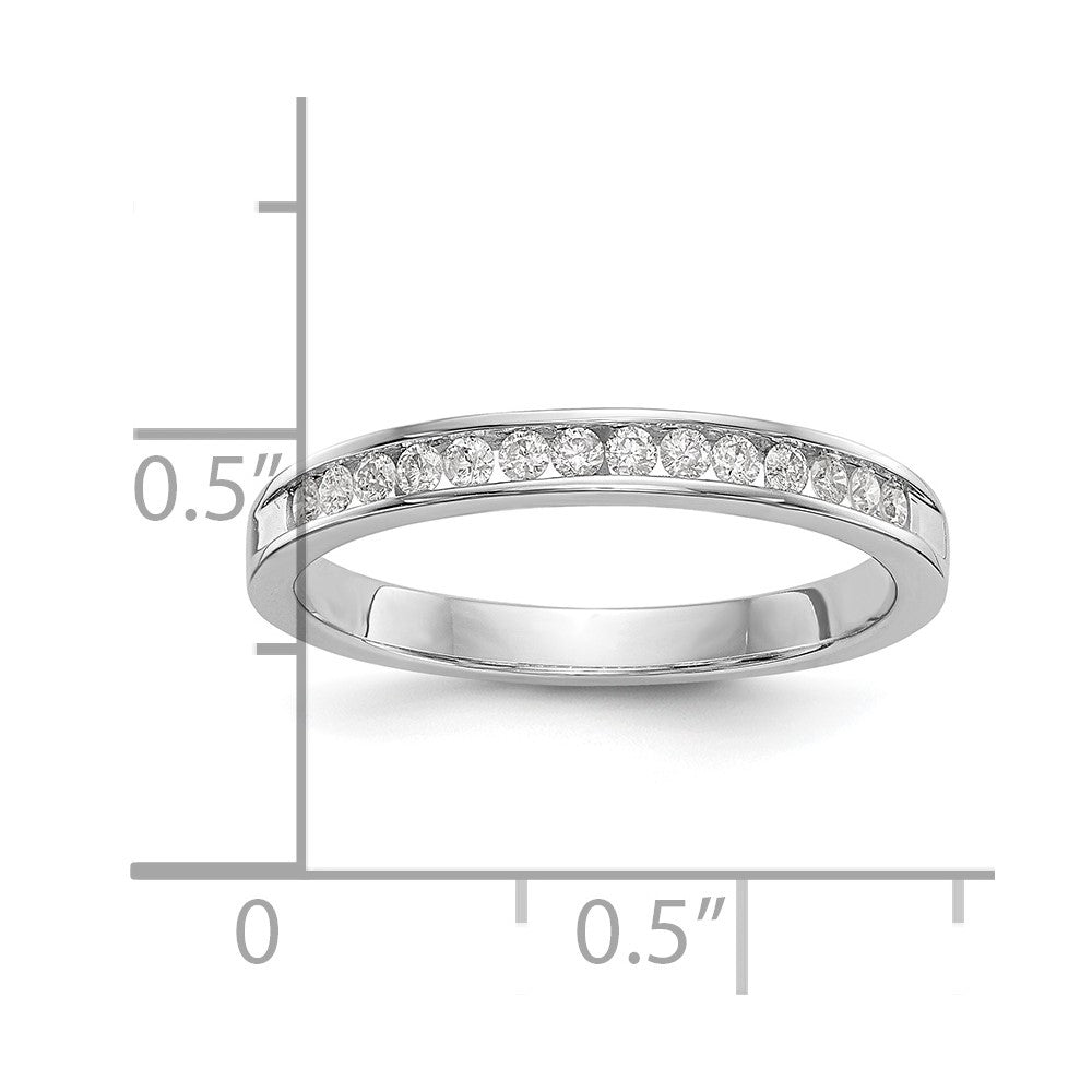 14k White Gold Real Diamond Wedding Band