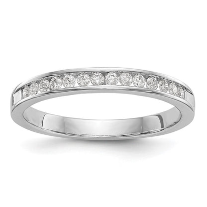 14k White Gold Real Diamond Wedding Band