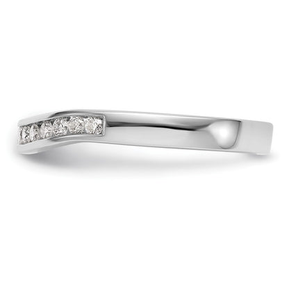 0.25ct. CZ Solid Real 14k White Gold Wedding Wedding Band Ring