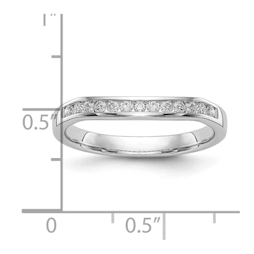 0.25ct. CZ Solid Real 14k White Gold Wedding Wedding Band Ring