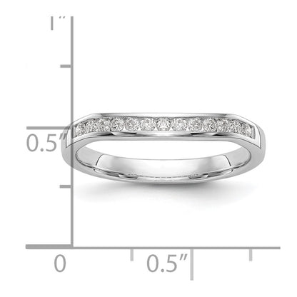 0.25ct. CZ Solid Real 14k White Gold Wedding Wedding Band Ring