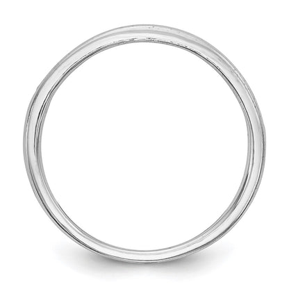 14k White Gold Real Diamond Wedding Band