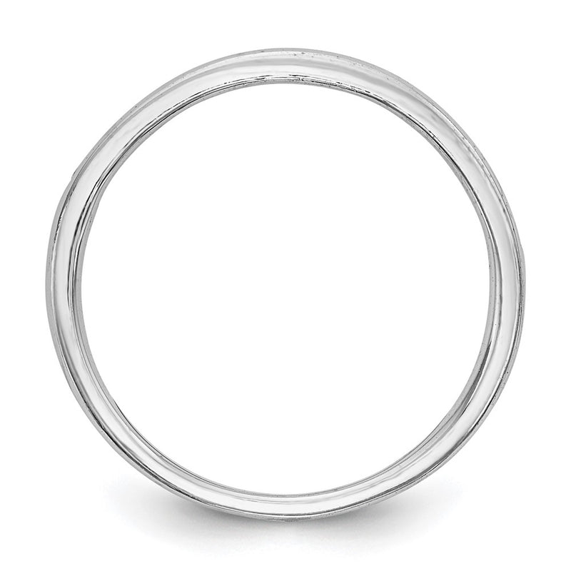 14k White Gold Real Diamond Wedding Band