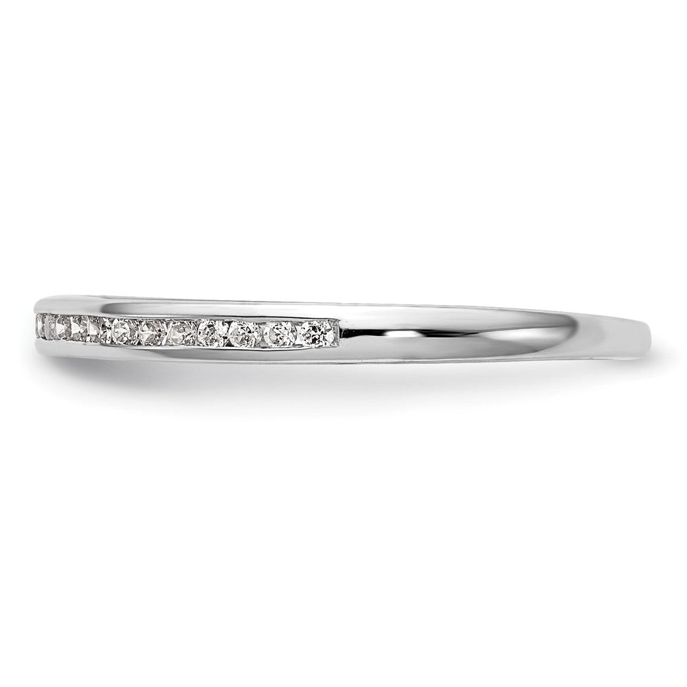 14k White Gold Real Diamond Wedding Band