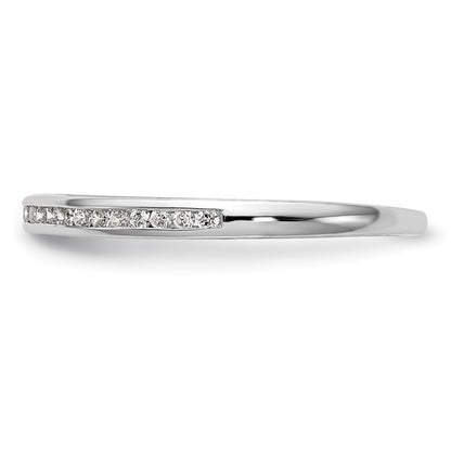 14k White Gold Real Diamond Wedding Band