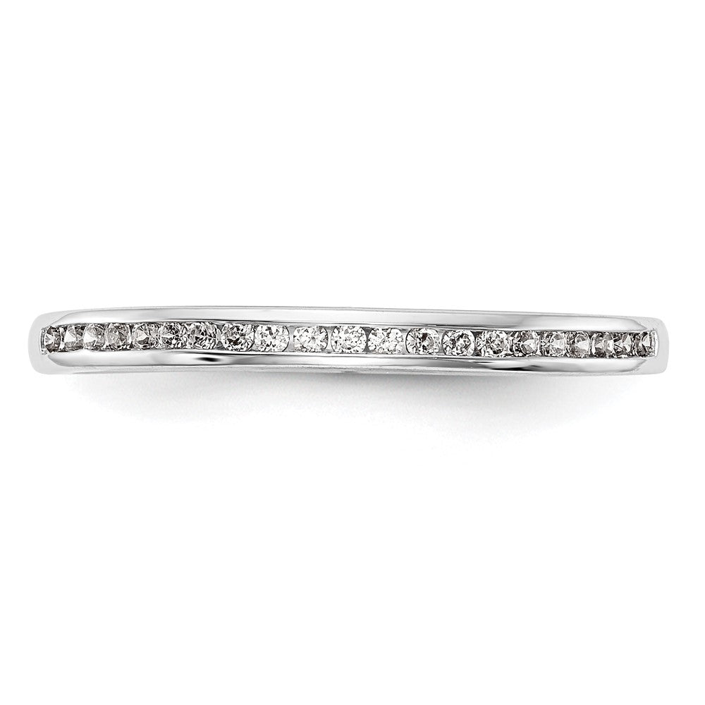 14k White Gold Real Diamond Wedding Band