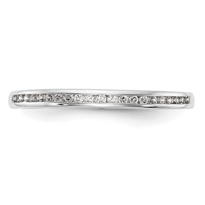 14k White Gold Real Diamond Wedding Band