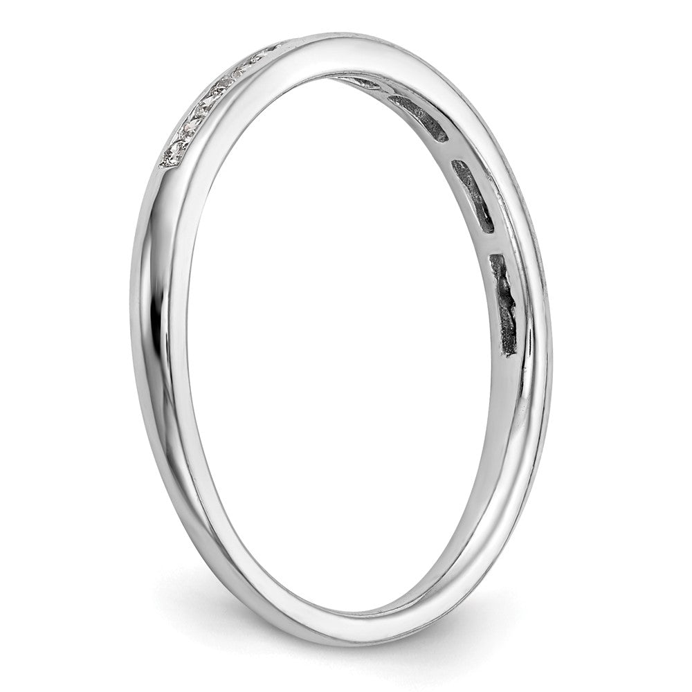 14k White Gold Real Diamond Wedding Band