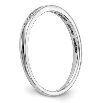 14k White Gold Real Diamond Wedding Band