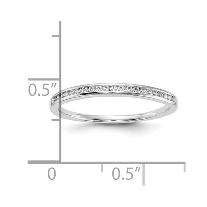 14k White Gold Real Diamond Wedding Band