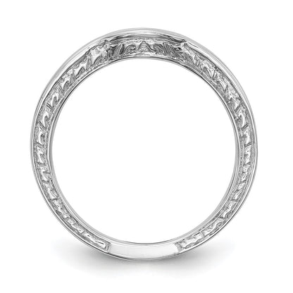 0.34ct. CZ Solid Real 14k White Gold Wedding Wedding Band Ring
