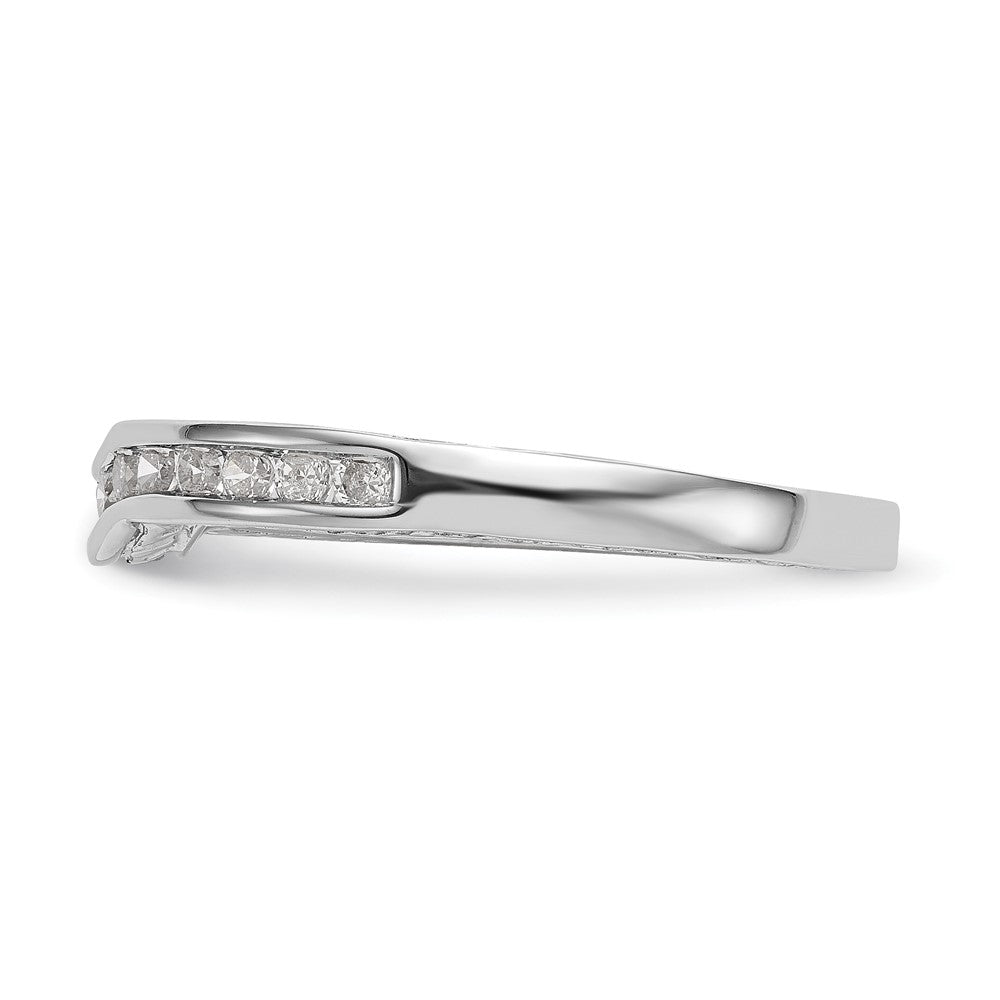 0.34ct. CZ Solid Real 14k White Gold Wedding Wedding Band Ring