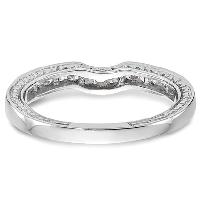 0.34ct. CZ Solid Real 14k White Gold Wedding Wedding Band Ring