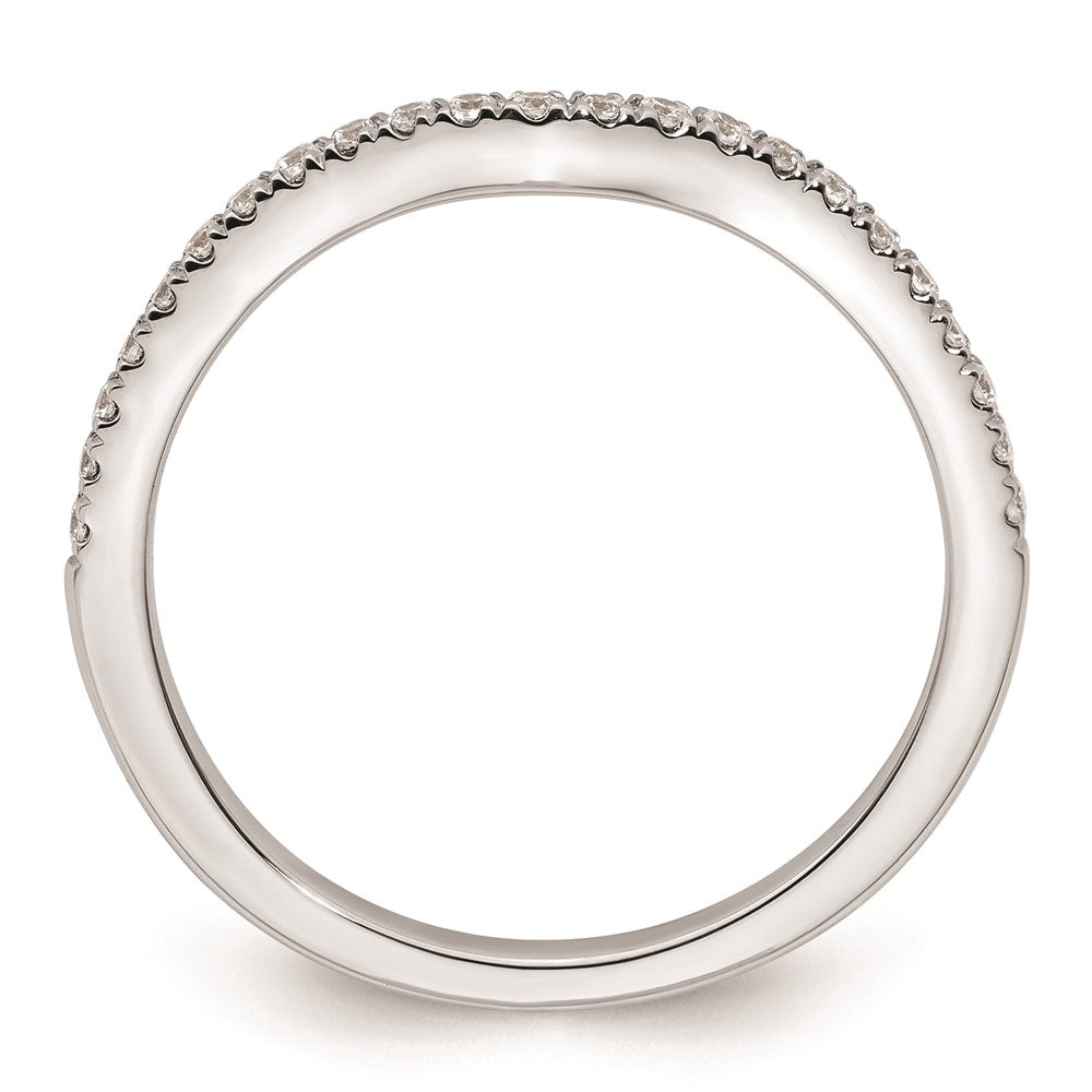 14k White Gold Real Diamond Wedding Band