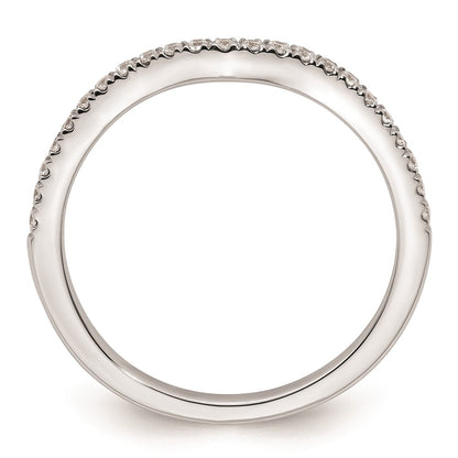 14k White Gold Real Diamond Wedding Band