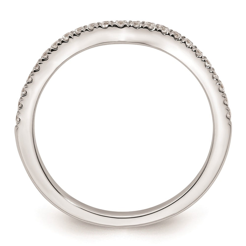 14k White Gold Real Diamond Wedding Band