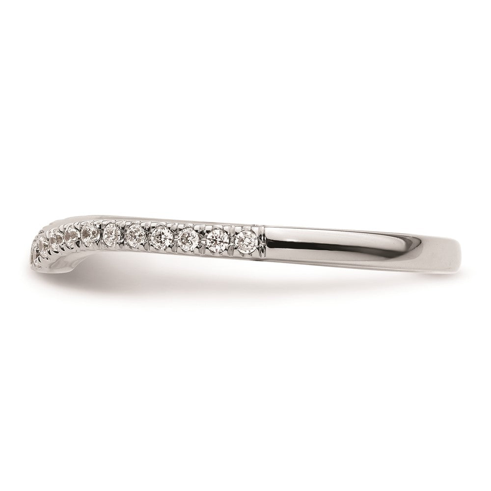14k White Gold Real Diamond Wedding Band