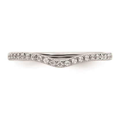 0.08ct. CZ Solid Real 14k White Gold Wedding Wedding Band Ring