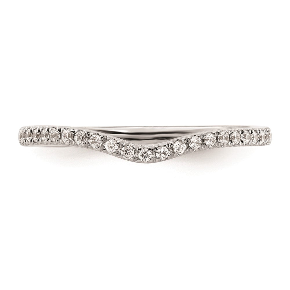 14k White Gold Real Diamond Wedding Band