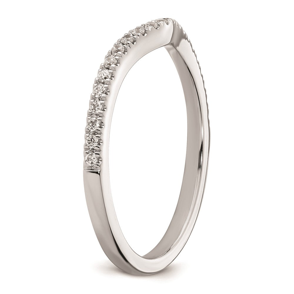 14k White Gold Real Diamond Wedding Band