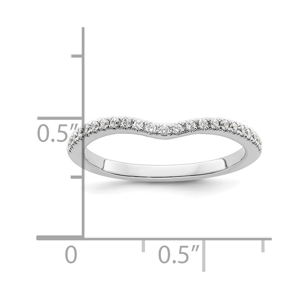 14k White Gold Real Diamond Wedding Band