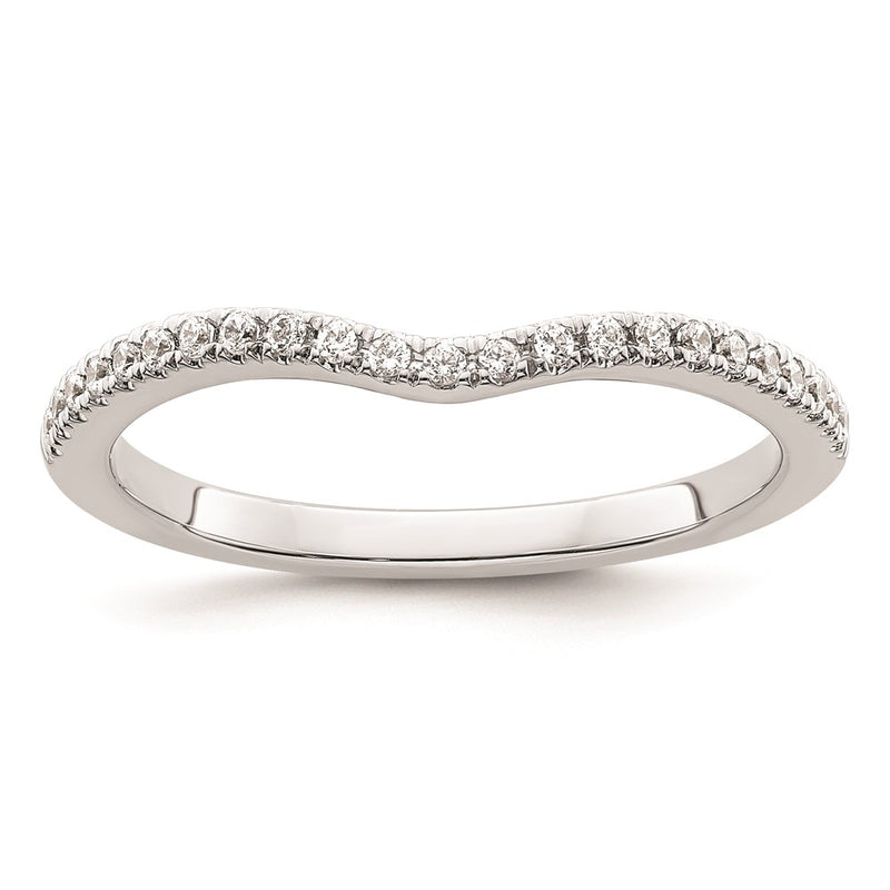 14k White Gold Real Diamond Wedding Band