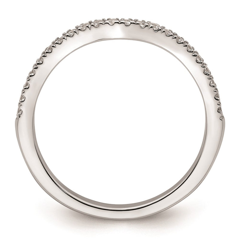 14k White Gold Real Diamond Wedding Band