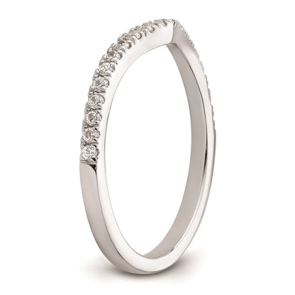 0.09ct. CZ Solid Real 14k White Gold Wedding Wedding Band Ring