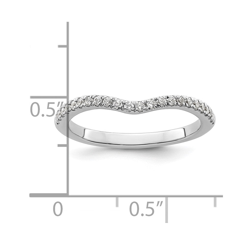 0.09ct. CZ Solid Real 14k White Gold Wedding Wedding Band Ring