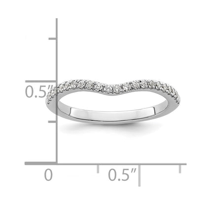 0.09ct. CZ Solid Real 14k White Gold Wedding Wedding Band Ring