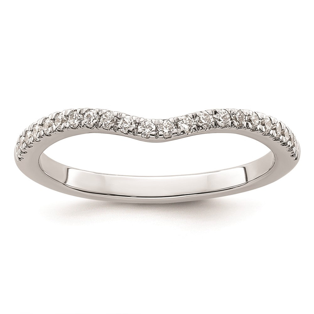 0.09ct. CZ Solid Real 14k White Gold Wedding Wedding Band Ring