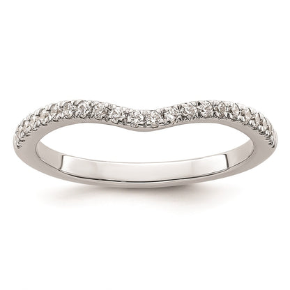 0.09ct. CZ Solid Real 14k White Gold Wedding Wedding Band Ring