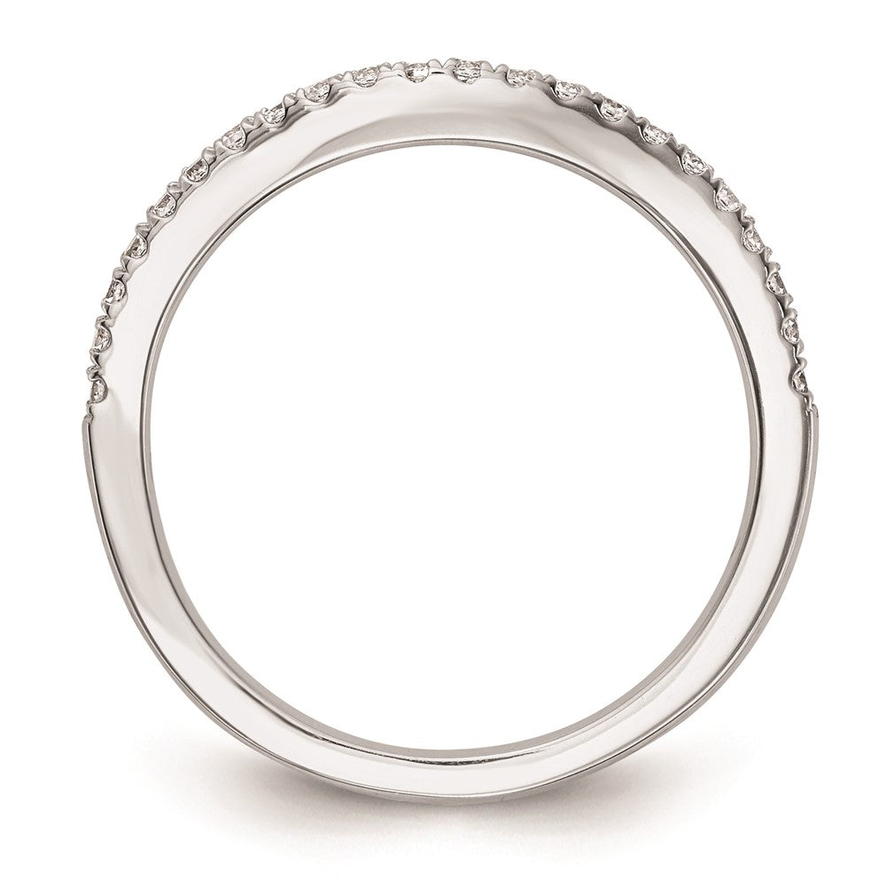 14k White Gold Real Diamond Wedding Band