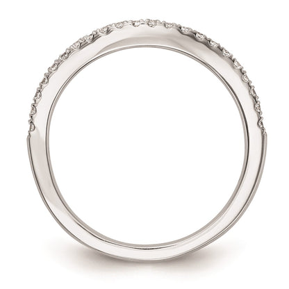14k White Gold Real Diamond Wedding Band